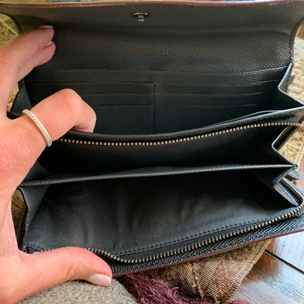 Authentic COACH 1941 Leather envelope snap flap bear wallet - Picture 4 of 15